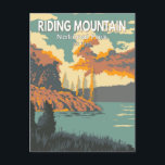 Riding Mountain National Park Canada Vintage Postcard<br><div class="desc">Riding Mountain National Park vector art design. The Park is home to grasslands and deep forests of wolf packs,  of orchids and lilies,  of lakes and wetlands singing with life.</div>