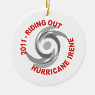 Riding Out Hurricane Irene 2011 Ceramic Ornament