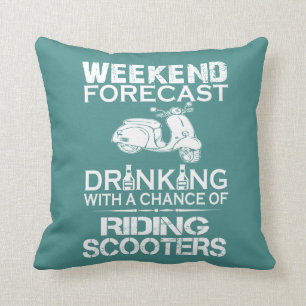 RIDING SCOOTERS THROW PILLOW