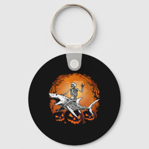Riding Shark Lazy Halloween Costume Funny Animal  Keychain