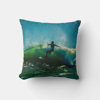 Riding The Crest Throw Pillow