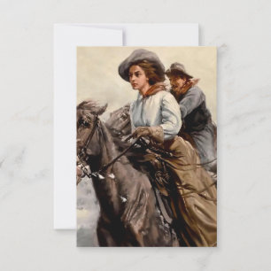 “Riding the Range” by WHD Koerner Thank You Card