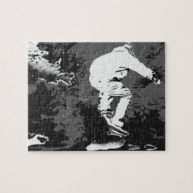 Riding the Storm- Skateboarder Jigsaw Puzzle (Horizontal)