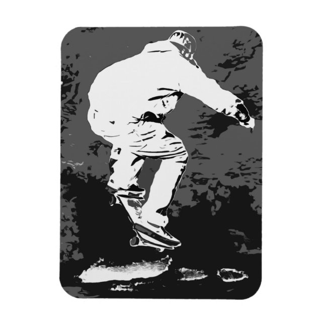 Riding the Storm- Skateboarder  Magnet (Vertical)