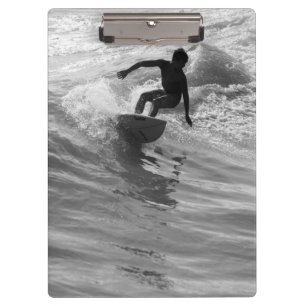 Riding The Wave Grayscale Clipboard