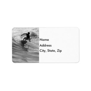 Riding The Wave Grayscale Label