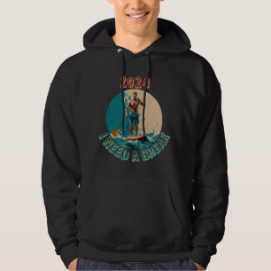 Riding the waves: sup paddle board surfing edition hoodie