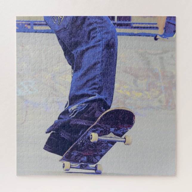 Riding the Wheels - Skateboarder Jigsaw Puzzle (Vertical)