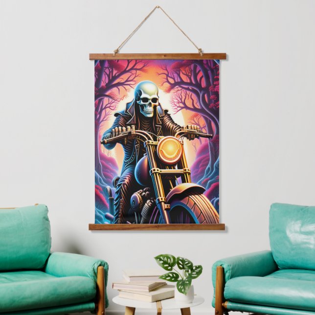 Riding through the interweaving branches hanging tapestry (Living Room)