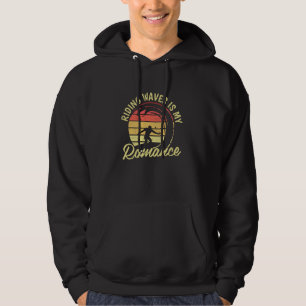 Riding Waves Surfing Retro Surf Beach Lover Surfer Hoodie