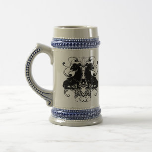 Rielaboration of Vintage Lions with Swirls Beer Stein