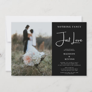 Rien De Fancy Just Love Elopement Photo Invitation