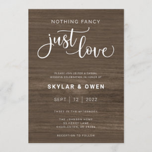 Rien De Fancy Just Love Faire-part de mariage