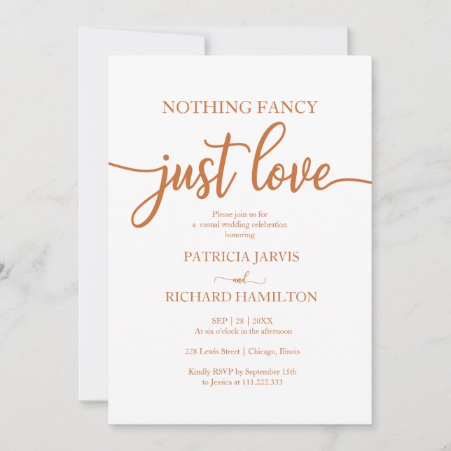 Rien De Fancy Just Love Faire-part de mariage Déco (Devant)