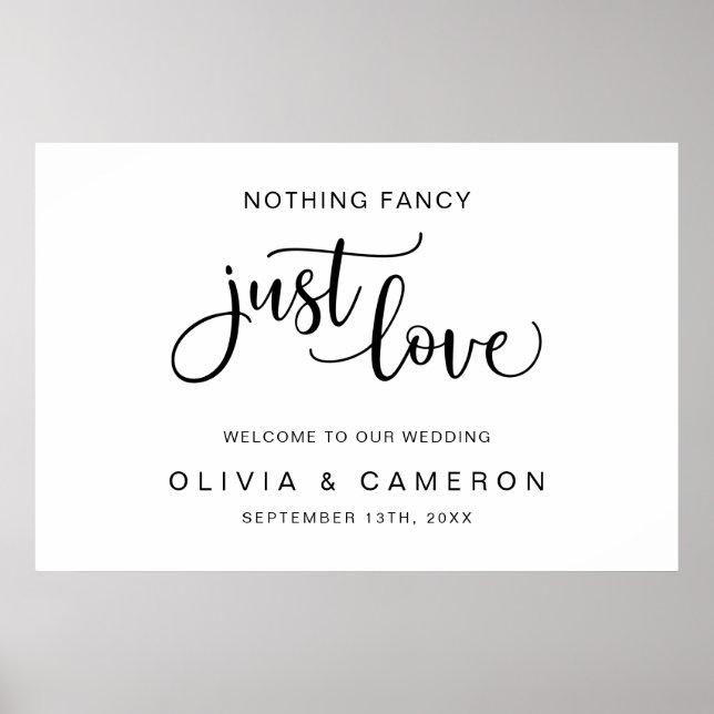Rien de fantaisie Juste Amour Mariage Affiche de b (Devant)