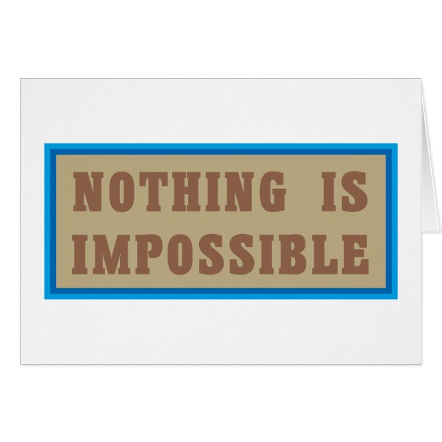 Rien n'est impossible (Devant horizontal)