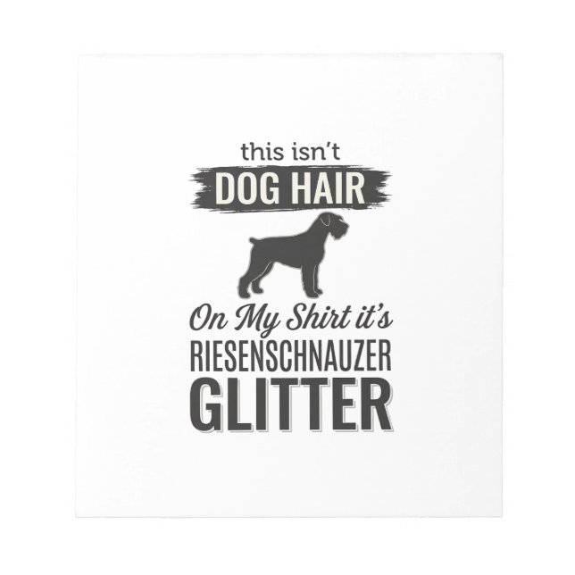 Riesenschnauzer Glitter Funny Dog Lover Design_1 Notepad (Front)