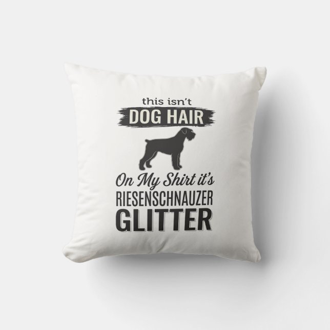 Riesenschnauzer Glitter Funny Dog Lover Design_1 Throw Pillow (Front)