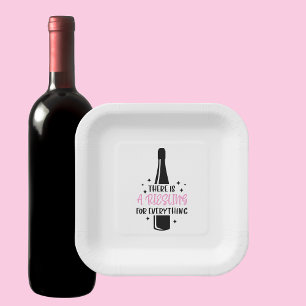 Riesling For Everything Funny Winery Party Paper Plate