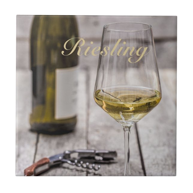 Riesling for white Wine lover Sommelier gift Tile (Front)