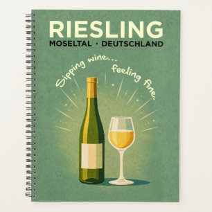 Riesling Moseltal Germany Vintage Travel Art Planner