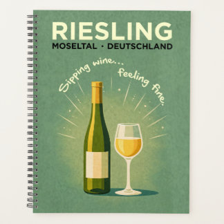 Riesling Moseltal Germany Vintage Travel Art Planner