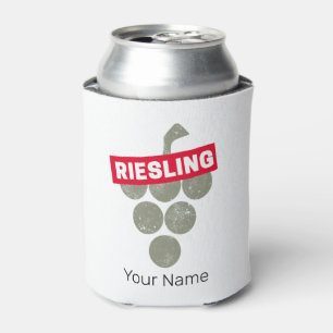Riesling Vine Vintage Wine Drinker Grape Design Can Cooler