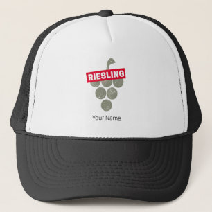 Riesling Vine Vintage Wine Drinker Grape Design Trucker Hat