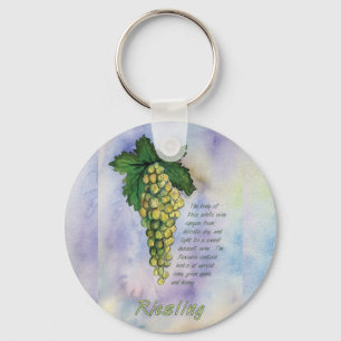 Riesling Wine Grapes Keychain
