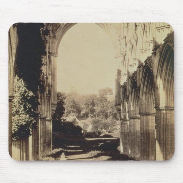 Rievaulx Abbey, North Yorkshire, 1854 (sepia photo Mouse Pad (Front)