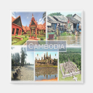 Rif. KH *Cambodia, Angkor Wat, Phonom Penh, fridge Magnet