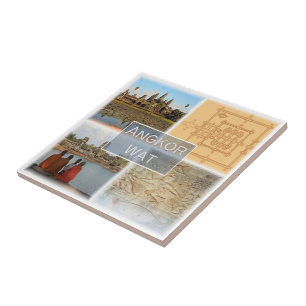 Rif. KH * Cambodia, Angkor Wat, Tile