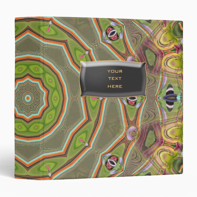 Riff Raff Geometric 2 inch Custom Avery Binder (Front/Spine)