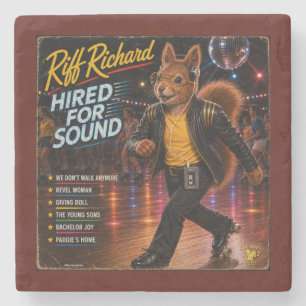 Riff Richard: a Parody Stone Coaster