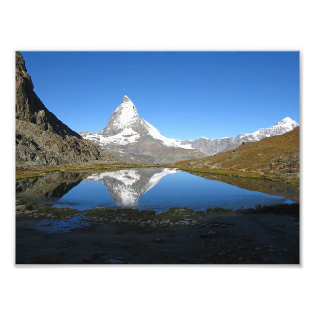 Riffelsee Matterhorn reflection Photo Paper (Front)