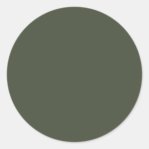 Rifle Green Solid Colour Classic Round Sticker
