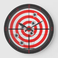 Rifle Scope and Target Wall Clock