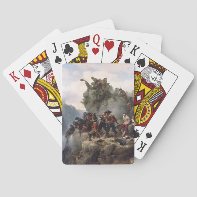 Riflemen Defending a Mountain Pass (Karl Lessing) Playing Cards (Back)