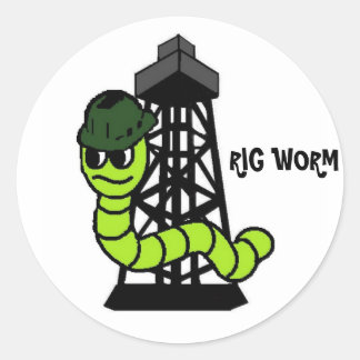 Rig Worm Hard Hat Sticker