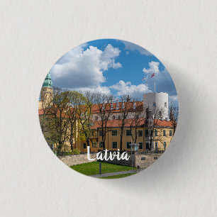 Riga Castle in Riga, Latvia 1 Inch Round Button