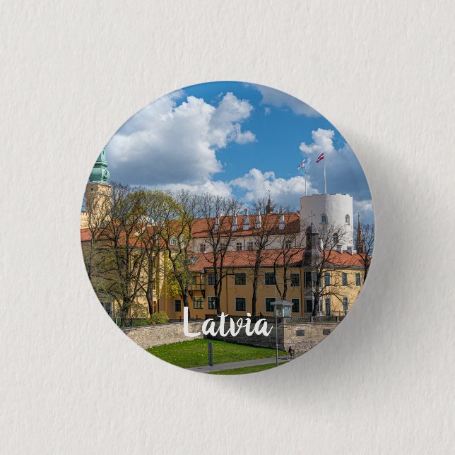 Riga Castle in Riga, Latvia 1 Inch Round Button (Front)