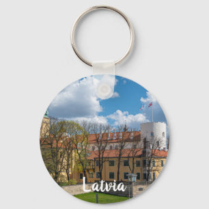Riga Castle in Riga, Latvia Keychain