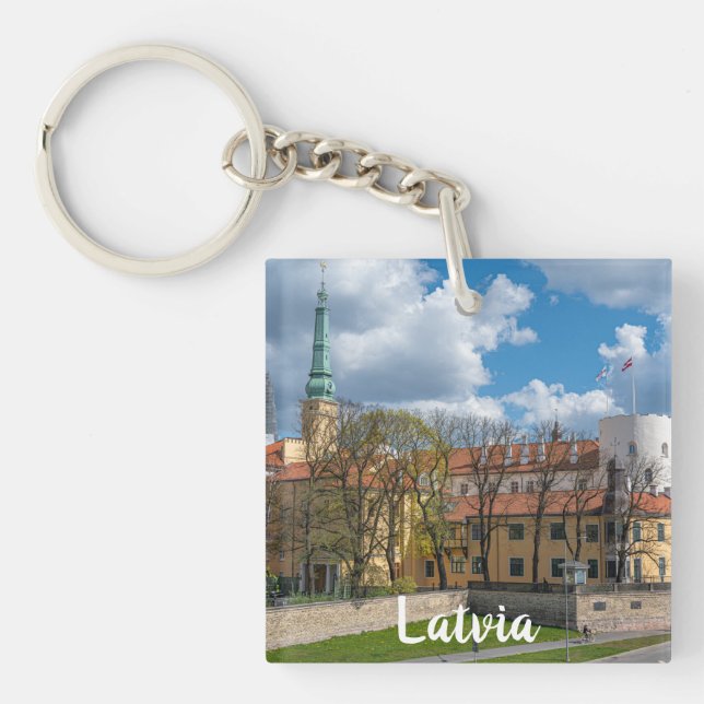 Riga Castle in Riga, Latvia Keychain (Front)