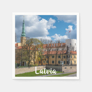 Riga Castle in Riga, Latvia Napkin