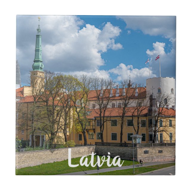 Riga Castle in Riga, Latvia Tile (Front)