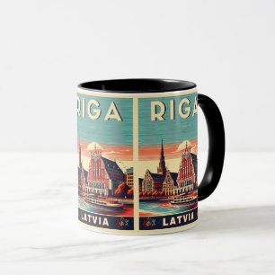 Riga City, Latvia baltic culture vintage gifts Mug