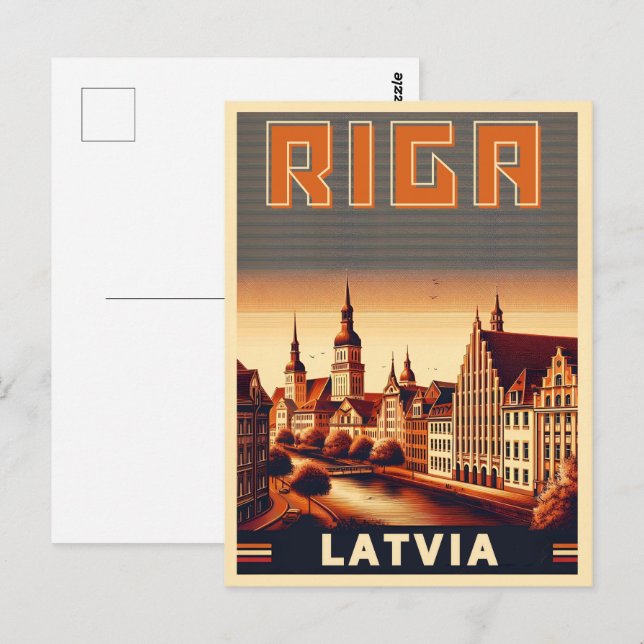 Riga City, Latvia baltic culture vintage gifts Postcard (Front/Back)