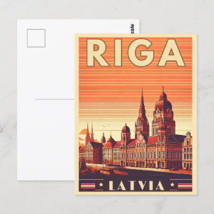Riga City, Latvia baltic culture vintage gifts Postcard