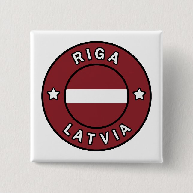 Riga Latvia 2 Inch Square Button (Front)