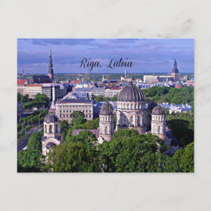 Riga, Latvia cityscape Postcard